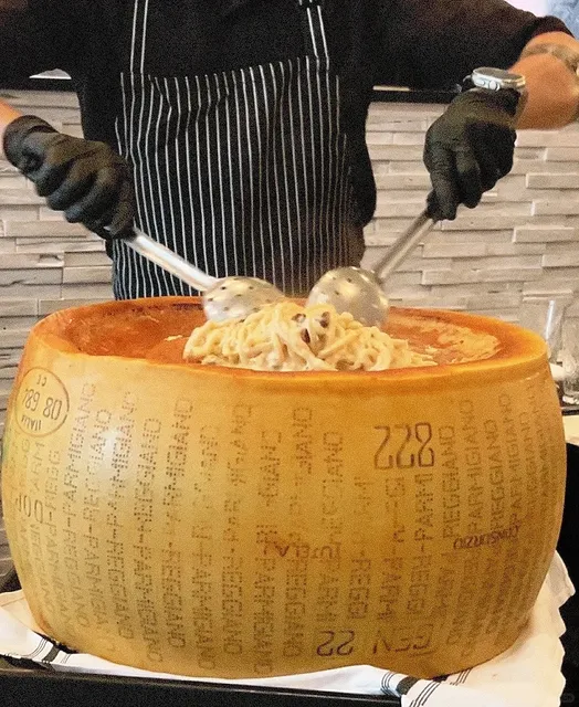 DMV’s Italian Cheese Wheel Carbonara 🧀