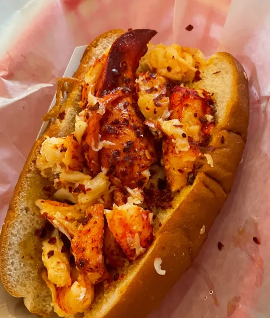 It's so cool to have lobster in Boston 🦞 Lobster rolls are a must