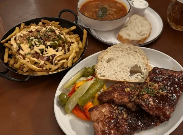 Don’t miss the pork ribs!