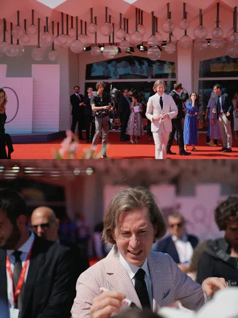 Venice Film Festival 🎬 Spotted Wes Anderson! 🎩