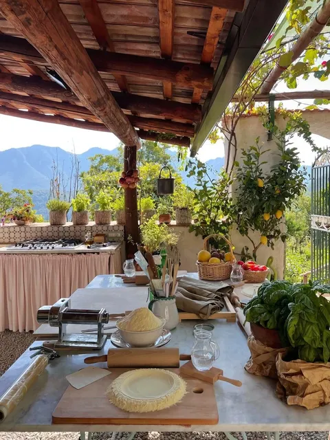 Italy's Amalfi Coast 🌺 Most Beautiful Farmhouse Garden Restaurant!