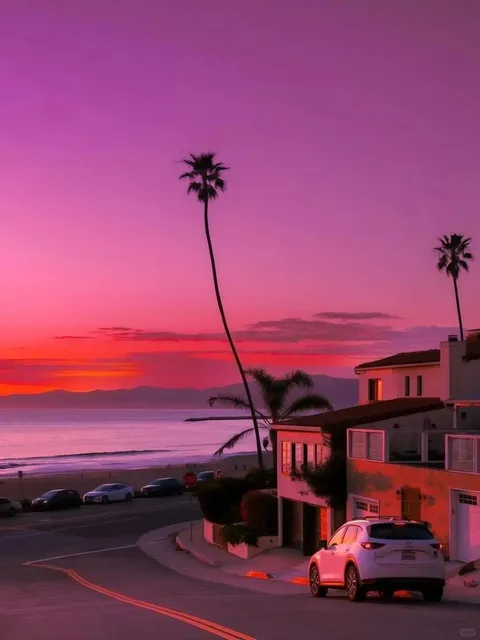 Santa monica 's  sun set