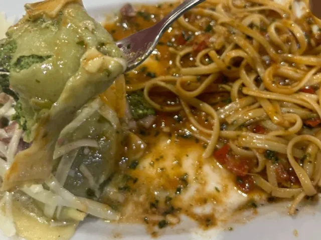 The old man's pasta moved me to tears with its deliciousness.