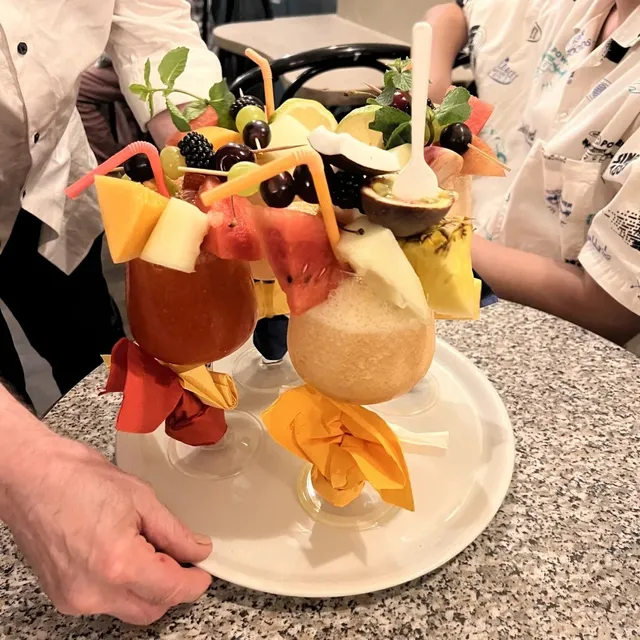 This is a treasure trove of a bar. Let's have some fruity wine.