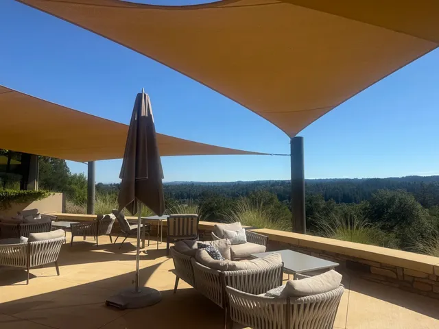 Blue Skies, White Clouds & an Outdoor Wine Bash