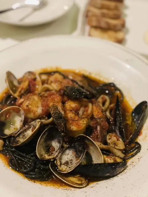 This bowl of squid ink pasta is truly touching.