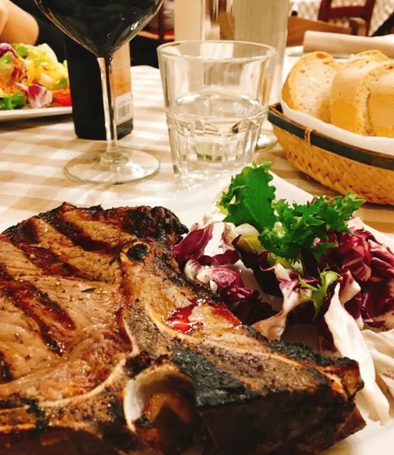 Authentic and affordable T-bone steak for one person.