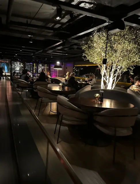 Coco Bambu, the "Air Restaurant," serves its dishes.