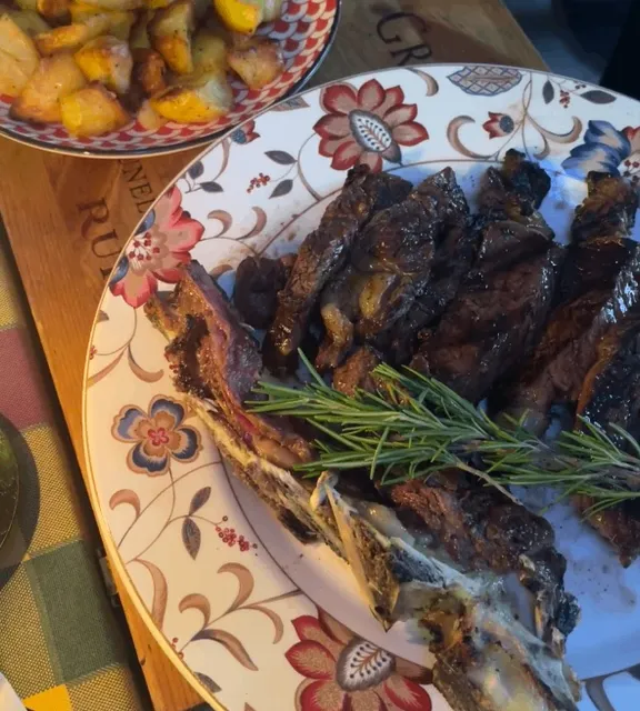 Having T-bone steak in Florence.