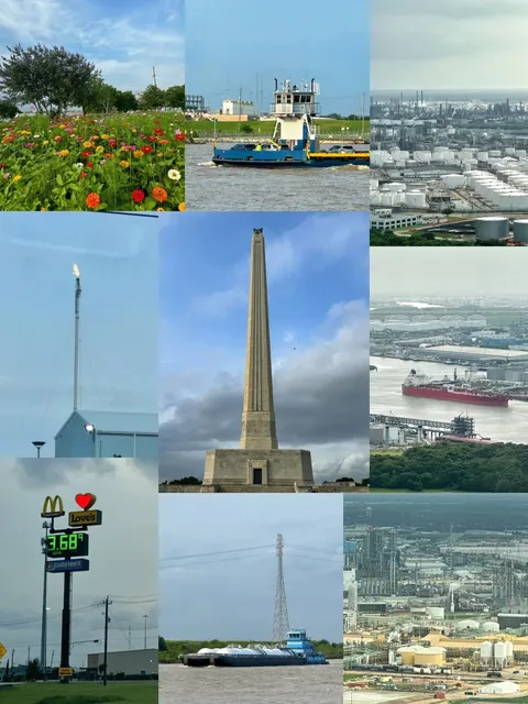 🏟😅 San Jacinto Monument Overlooking Houston's Port & Refinery Zone 