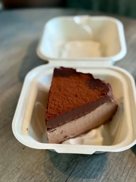 A Sunny Day ☀️ Calls for a Giant Raw Chocolate Basque Cake!