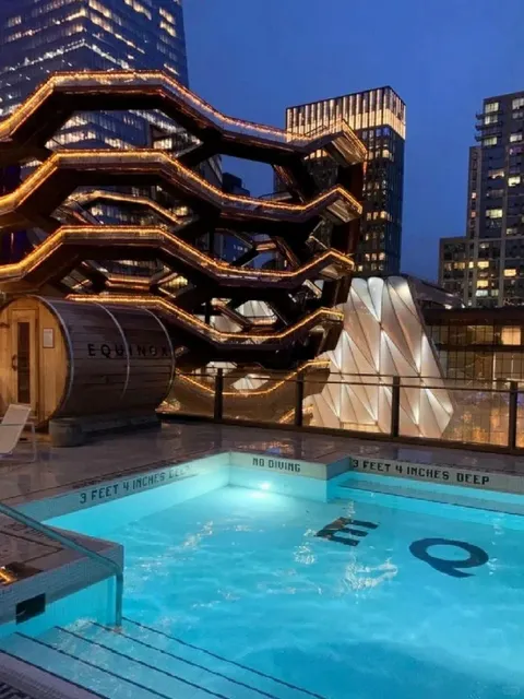 ​​Equinox Hotel NYC: Rooftop Pool with Hudson River Views 🏙️💦​​