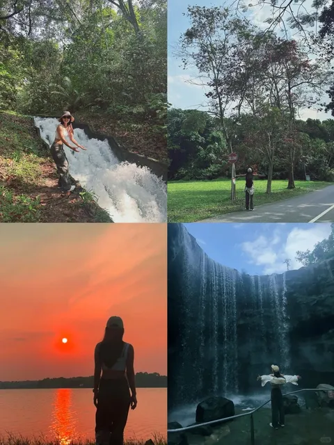 Forest Waterfall Sunset: An Exquisite Hiking Route! 🌳🌅🌄