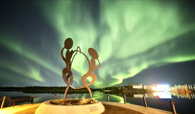 The autumn scenery of Yellowknife