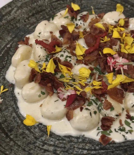Ultra-ornate floral-themed gnocchi