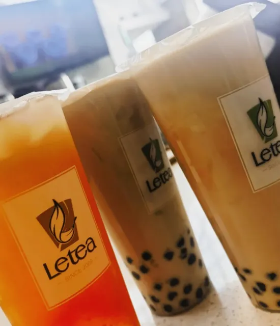 The milk tea is a big cup and the tea flavor is quite strong