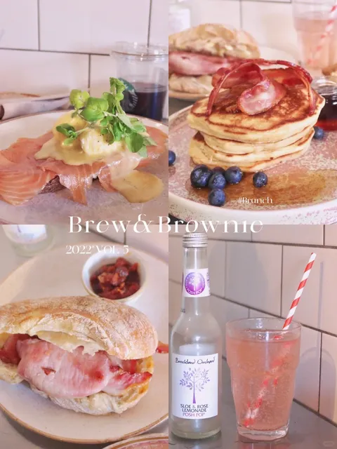 York | Brew & Brownie - The Pinkest, Most Vibrant Brunch Spot! 🌸🍳