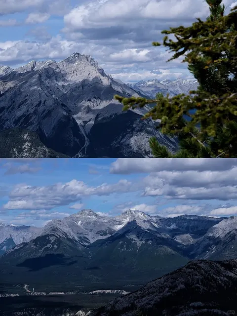 Sunrises and sunsets beneath Banff's snow-capped mountains ⛰️