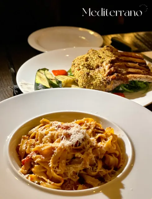 The Mediterranean food tastes good and looks good