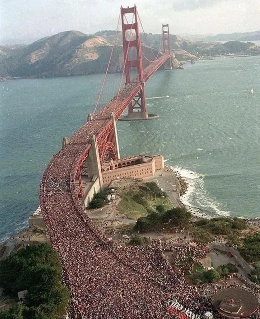 🌉✨ Golden Gate Bridge 50th Anniversary Celebration in 1987
