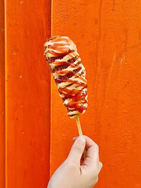 The Cheesy Hotdog Stick God in London! 🥩