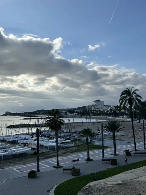 The beautiful sunset in Sitges, a small town near Barcelona～