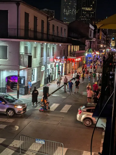 Relaxing Spot on Bourbon Street 🍹🌆