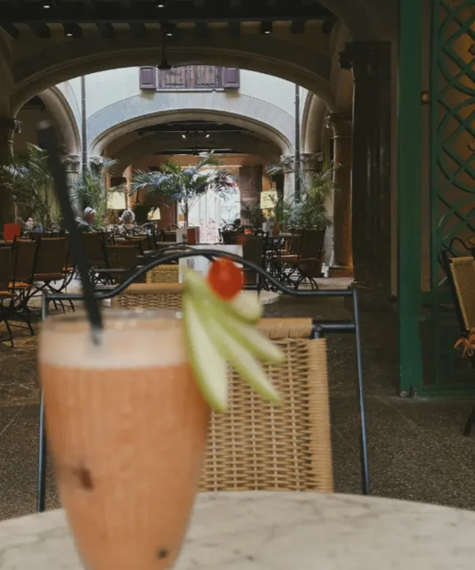 Palma, Mallorca. A retro film-like cafe