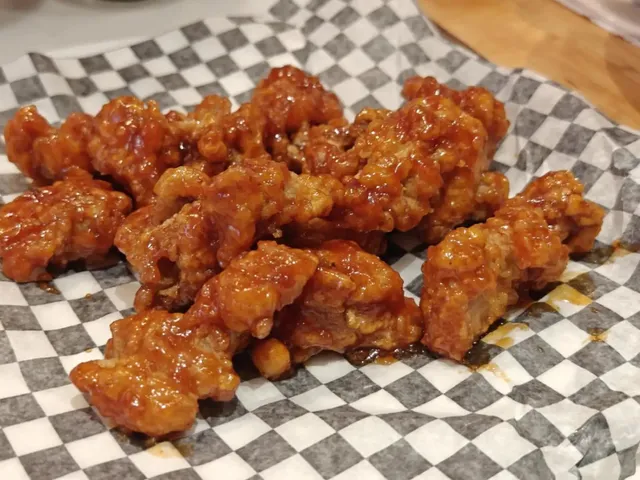 The joy of carbs～Crab powder with fried chicken
