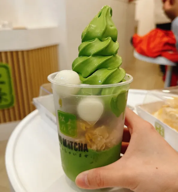 I got to eat the matcha that was in line for three hours in Boston