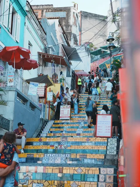 The Most Beautiful Colorful Selarón Stairs in Rio de Janeiro, Brazil🌈