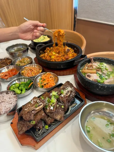 In San Jose, Bay Area! 😍 Korean food with stretchy cheese is simply a