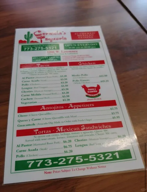 Carmela's Taqueria Chicago Mexican Beef Tongue