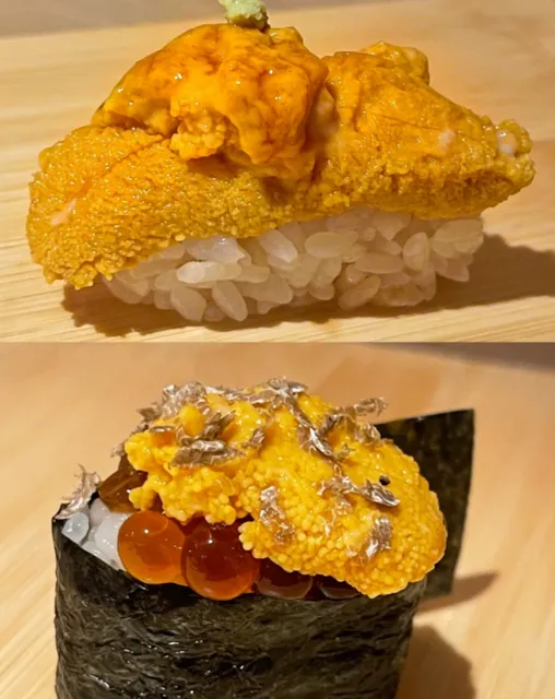 New Omakase at New York's LIC spotted with purple sea urchin! 50🔪