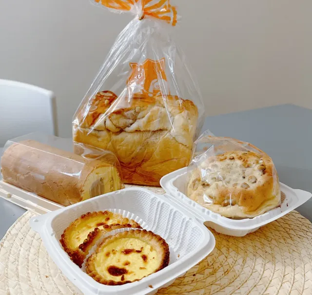 A week's breakfast settled in! Boston's Hong Kong-style bread ceiling