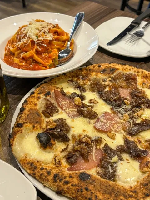 Duck Confit Pizza with Red Wine Poached Pears! 🦆🍕🤤