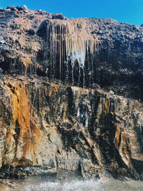 Soaking in Free Riverside Hot Springs with Mountain Views in Idaho