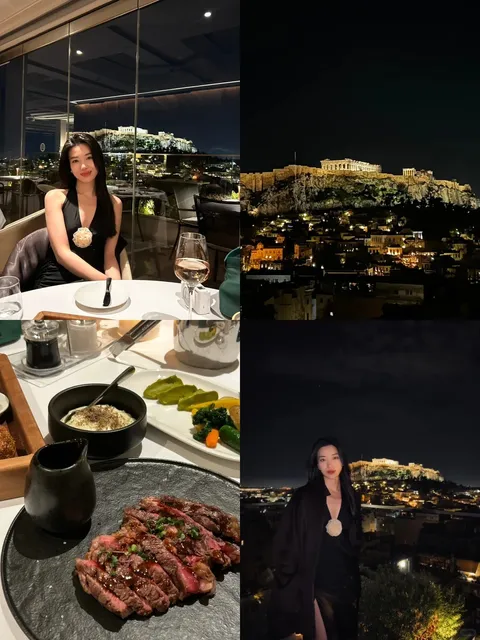 ✨ Athens Acropolis Night View Heaven｜This Magical Restaurant Deserves 