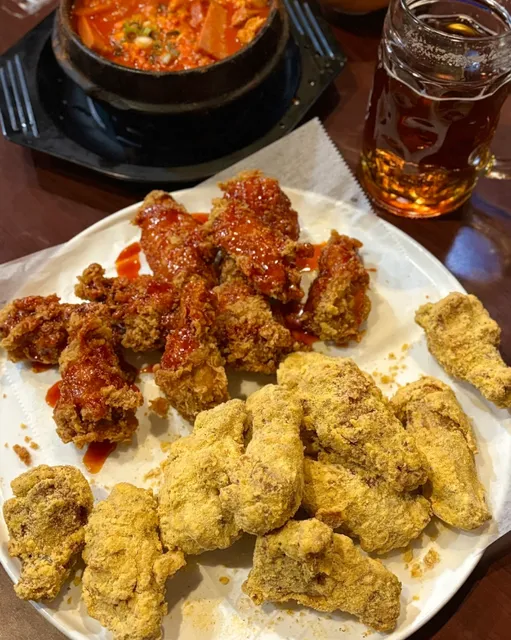 Korean fried chicken is a real god! The cheese powder is very large 🧀