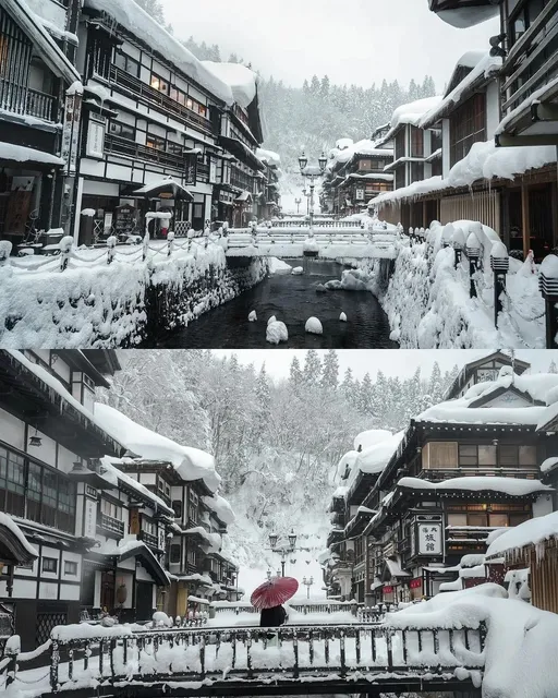 A Romantic Winter Rendezvous: Ginzan Onsen, A Fairyland in Winter(2) ✨