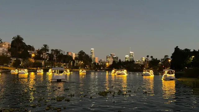 Embracing the Evening | Night Paddle at Echo Park Lake