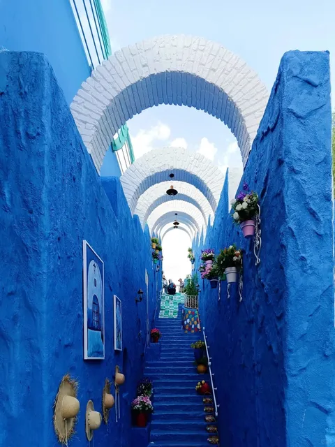 Creating a Scene Straight Out of Chefchaouen, Morocco! 🏙️🌍🎨（1）