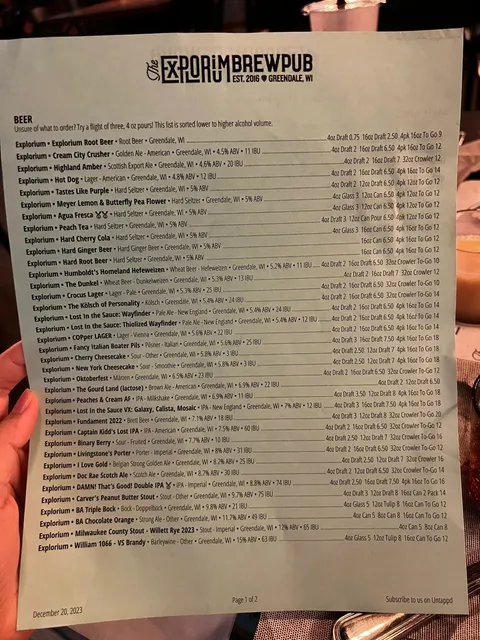 🍻 The Explorium Brewpub