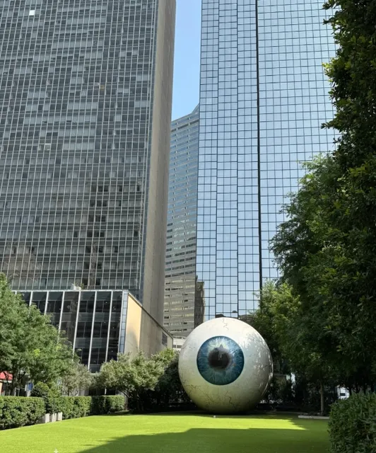 Texas Dallas | Successfully Checked In at the Big Eyeball Sculpture 🥁
