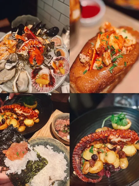 Seafood Platter and Lobster Roll at Water Grill