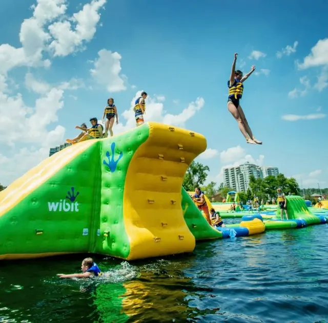 Canada's BIGGEST Inflatable Water Park Near Toronto!​​ 🏖️
