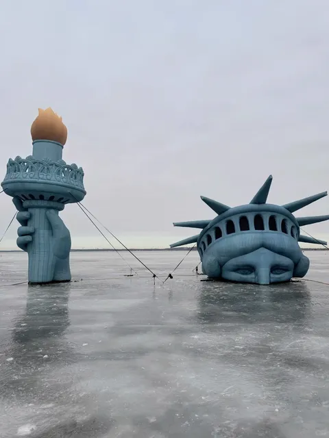 Madison | Lake Mendota’s Ice Statue of Liberty 🗽❄️