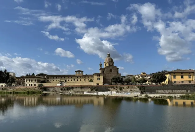 Taking a walk along the Arno River in Florence